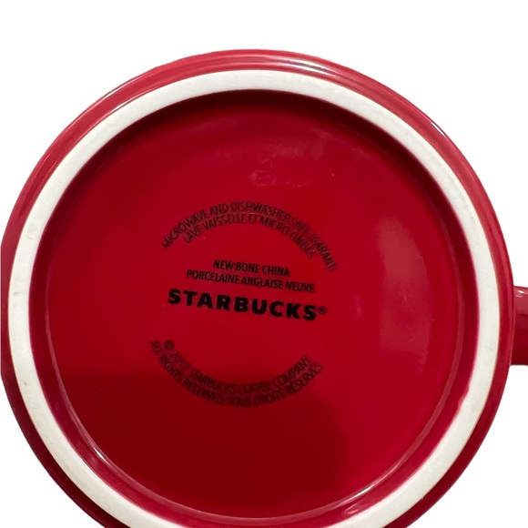 Never used 2012 Starbucks red and white porcelain coffee mug - Picture 6 of 8